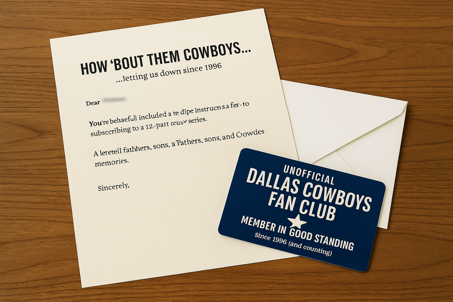 A unique gift for Cowboys fans, they'll actually remember.